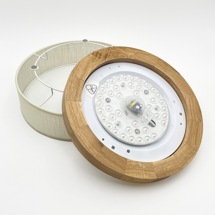 Brilagi - Candeeiro de teto LED BELLADONNA LED/20W/230V diâmetro 30 cm creme/ Carvalho