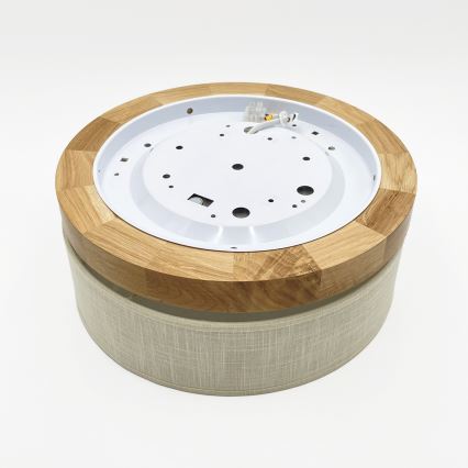 Brilagi - Candeeiro de teto LED BELLADONNA LED/20W/230V diâmetro 30 cm creme/ Carvalho