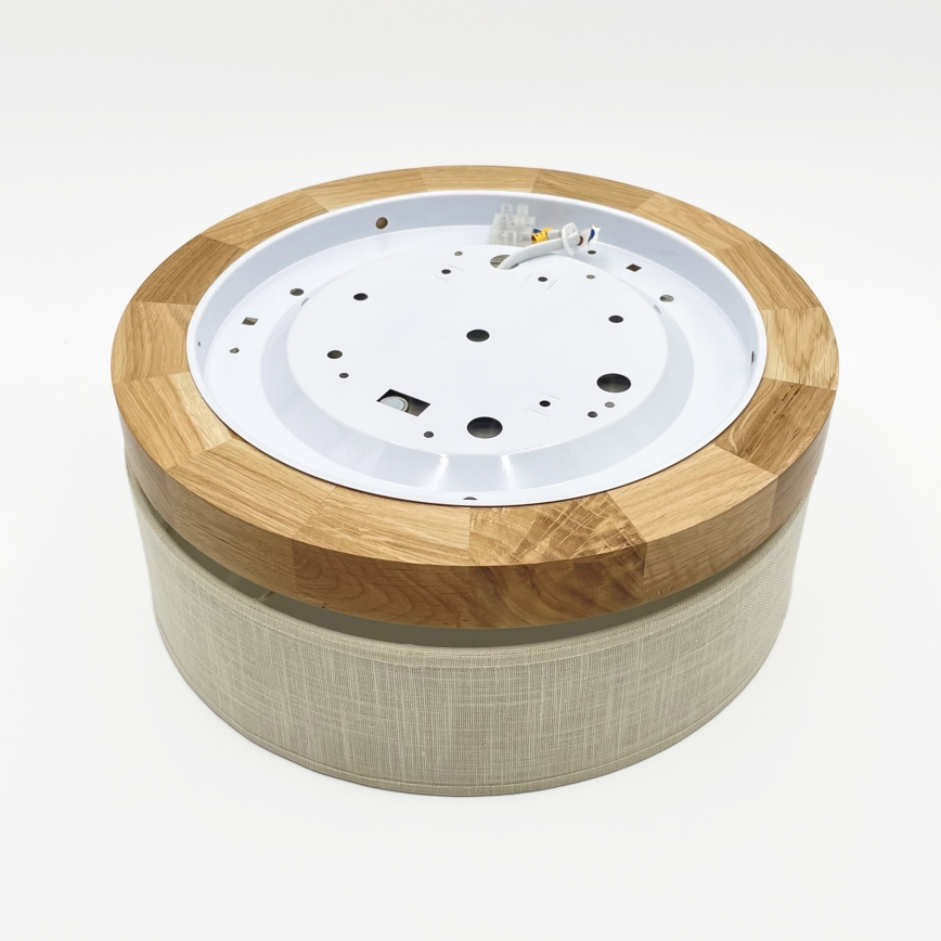 Brilagi - Candeeiro de teto LED BELLADONNA LED/20W/230V diâmetro 30 cm creme/ Carvalho