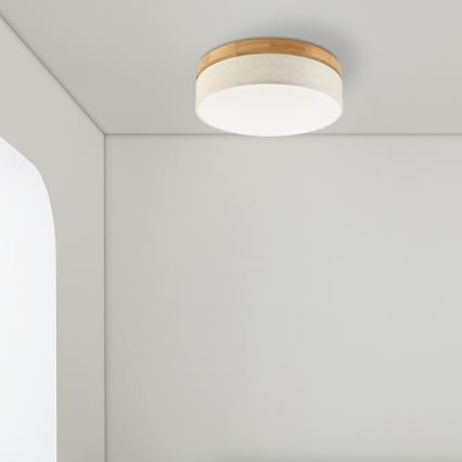 Brilagi - Candeeiro de teto LED BELLADONNA LED/36W/230V diâmetro 40 cm creme/ Carvalho