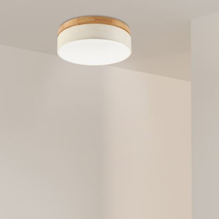 Brilagi - Candeeiro de teto LED BELLADONNA LED/36W/230V diâmetro 40 cm creme/ Carvalho