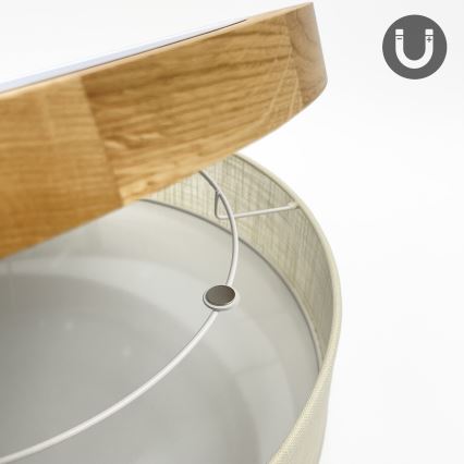 Brilagi - Candeeiro de teto LED BELLADONNA LED/36W/230V diâmetro 40 cm creme/ Carvalho