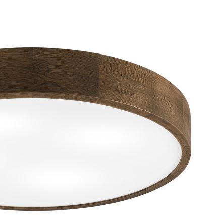 Brilagi - Candeeiro de teto LED CARVALHO 4xE27/60W/230V, carvalho nogueira, Ø 57,5 cm