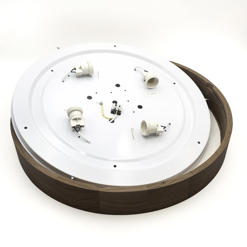 Brilagi - Candeeiro de teto LED CARVALHO 4xE27/60W/230V, carvalho nogueira, Ø 57,5 cm