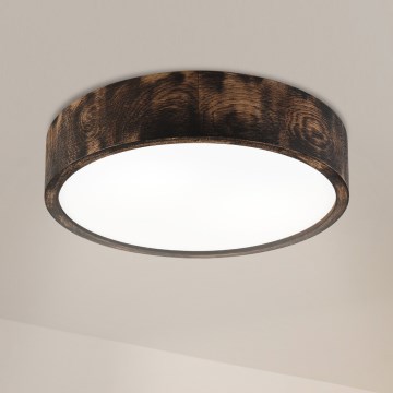 Brilagi - Candeeiro de Teto LED CARVALHO SMOKEY LED/36W/230V, acabamento carvalho, diâmetro 37,5 cm