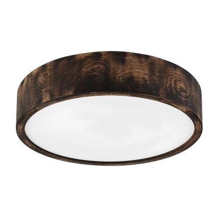 Brilagi - Candeeiro de Teto LED CARVALHO SMOKEY LED/36W/230V, acabamento carvalho, diâmetro 37,5 cm