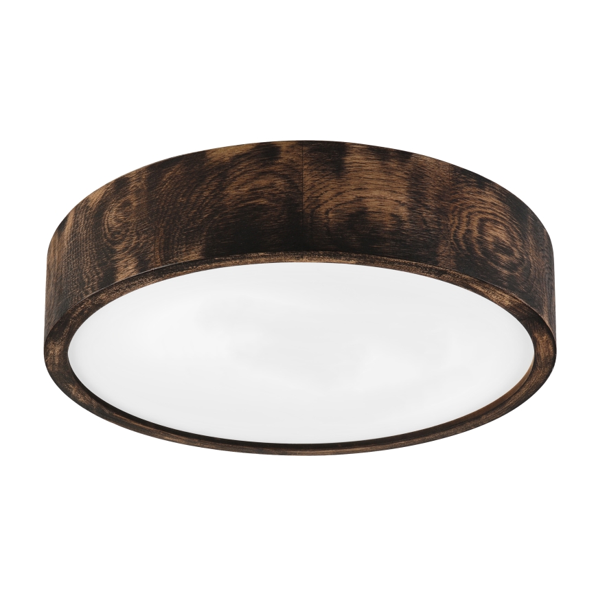 Brilagi - Candeeiro de Teto LED CARVALHO SMOKEY LED/36W/230V, acabamento carvalho, diâmetro 37,5 cm