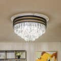 Brilagi - Candeeiro de teto LED com cristais VELURE 5xE14/40W/230V Ø 46 cm preto