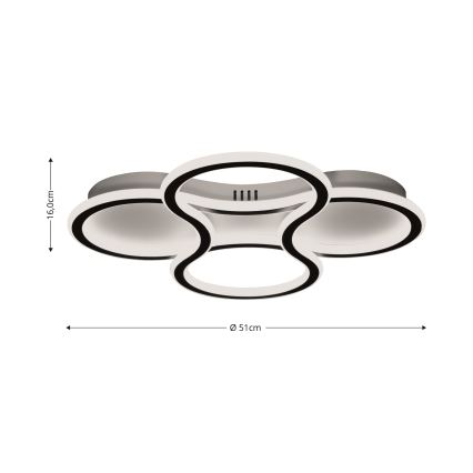 Brilagi - Luminária de teto LED dimmerizável ORELLI LED/53W/230V 3000/4000/6000K + comando à distância