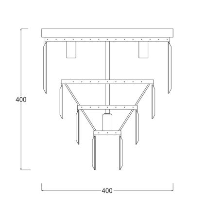 Brilagi - Candeeiro de teto de cristal LED MOZART 5xE14/40W/230V Ø 40 cm cromado brilhante