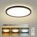 Brilagi - Candeeiro de teto regulável ULTRA SLIM LED/24W/230V 2700-6500K Ø 42 cm preto + controlo remoto