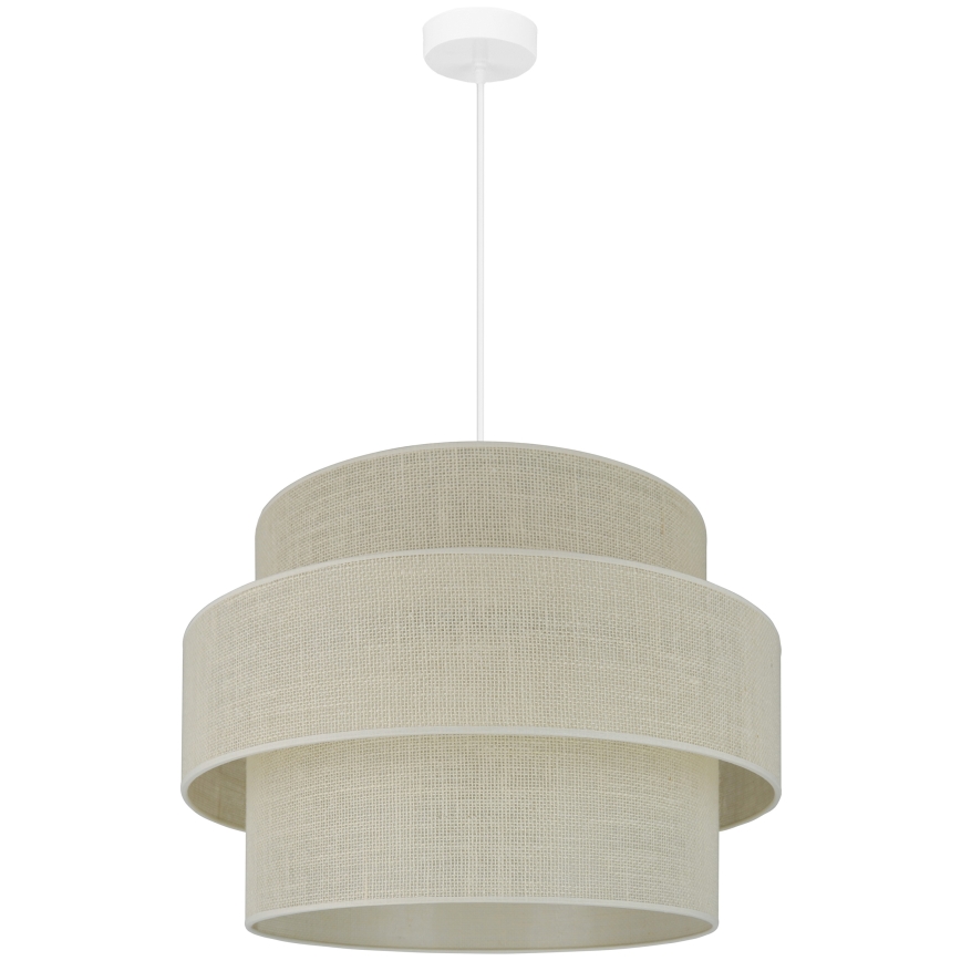 Brilagi - Candeeiro de teto suspenso SPACE YUTE 1xE27/15W/230V diâmetro 50 cm creme/branco