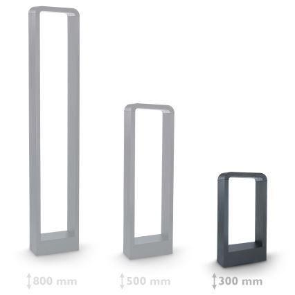 Brilagi - Candeeiro exterior LED BARI LED/7W/230V 3000/4000/6000K antracite IP54 30 cm
