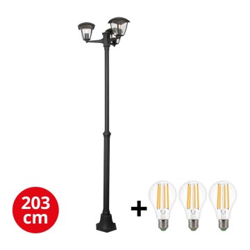 Brilagi - Candeeiro exterior LED LUNA 3xE27/60W/230V IP44