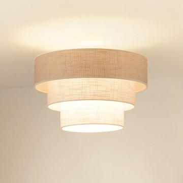 Brilagi - Candeeiro integrado ALASKA LUNETA 1xE27/15W/230V diâmetro 45 cm cinzento/creme