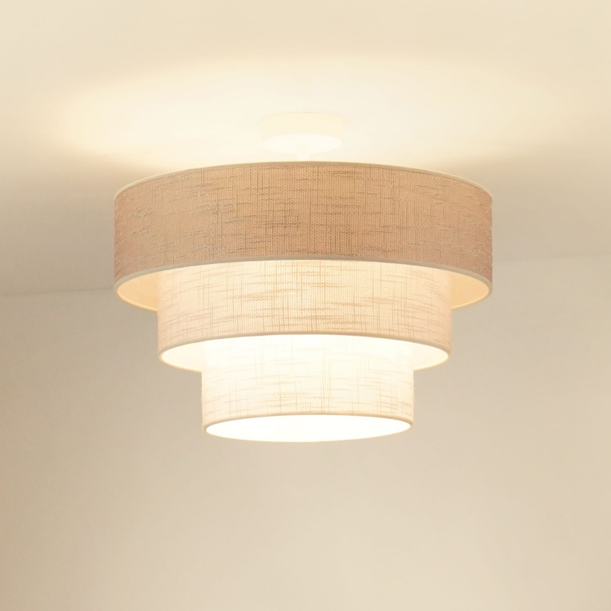 Brilagi - Candeeiro integrado ALASKA LUNETA 1xE27/15W/230V diâmetro 45 cm cinzento/creme