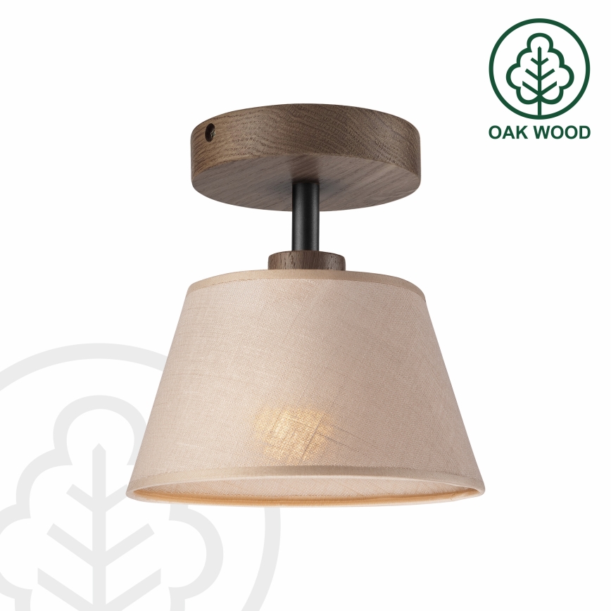 Brilagi - Candeeiro integrado ANTHONY 1xE14/60W/230V carvalho/bege