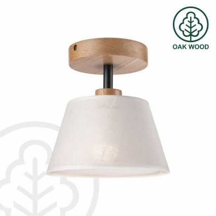 Brilagi - Candeeiro integrado ANTHONY 1xE14/60W/230V carvalho/branco
