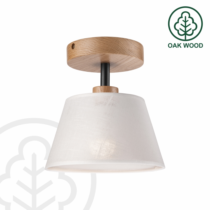 Brilagi - Candeeiro integrado ANTHONY 1xE14/60W/230V carvalho/branco