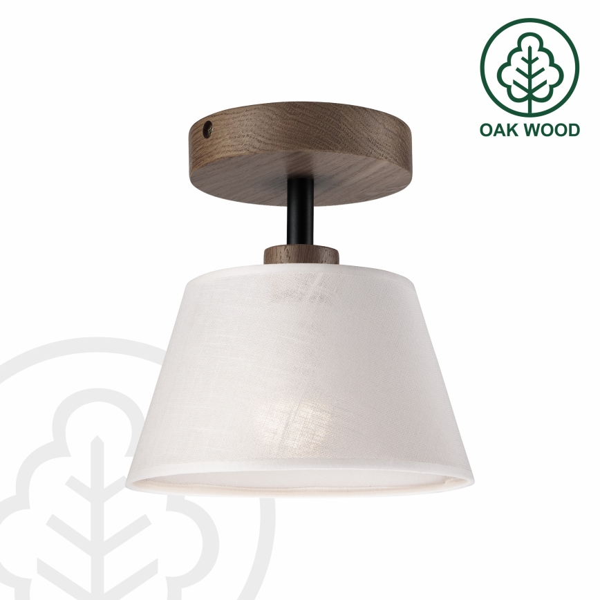 Brilagi - Candeeiro integrado ANTHONY 1xE14/60W/230V carvalho/branco