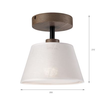 Brilagi - Candeeiro integrado ANTHONY 1xE14/60W/230V carvalho/branco