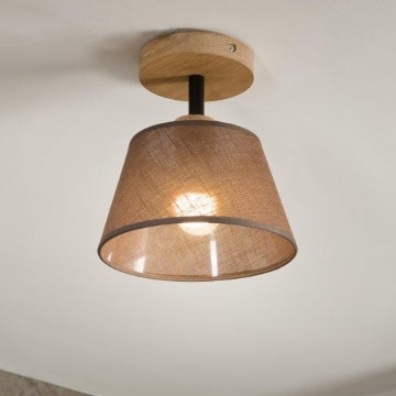 Brilagi - Candeeiro integrado ANTHONY 1xE14/60W/230V carvalho/castanho