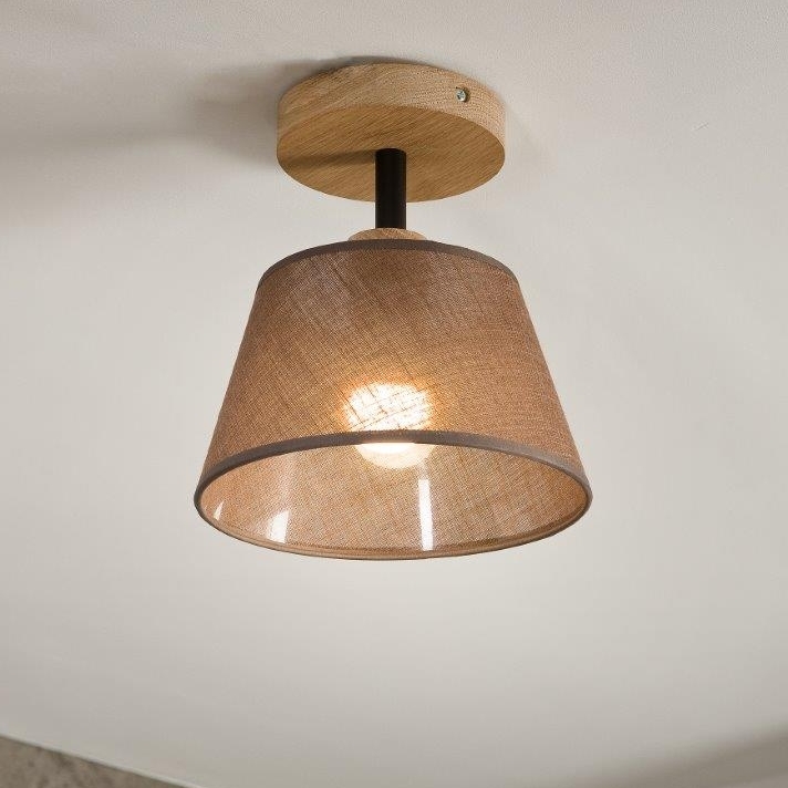 Brilagi - Candeeiro integrado ANTHONY 1xE14/60W/230V carvalho/castanho