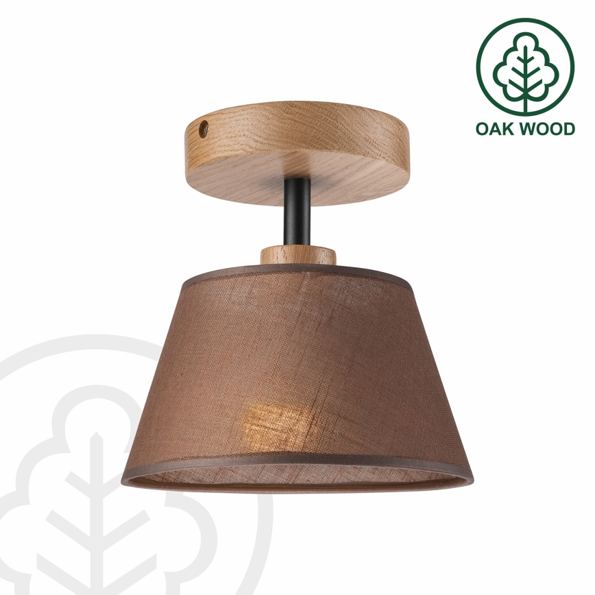 Brilagi - Candeeiro integrado ANTHONY 1xE14/60W/230V carvalho/castanho