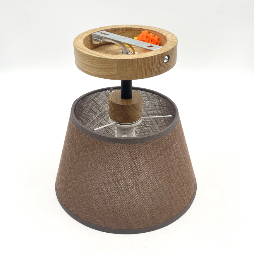 Brilagi - Candeeiro integrado ANTHONY 1xE14/60W/230V carvalho/castanho