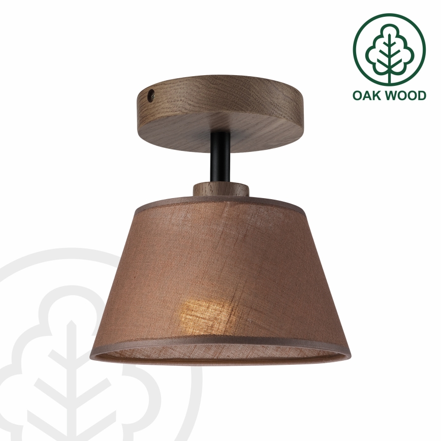 Brilagi - Candeeiro integrado ANTHONY 1xE14/60W/230V carvalho/castanho