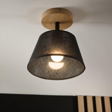 Brilagi - Candeeiro integrado ANTHONY 1xE14/60W/230V carvalho/preto