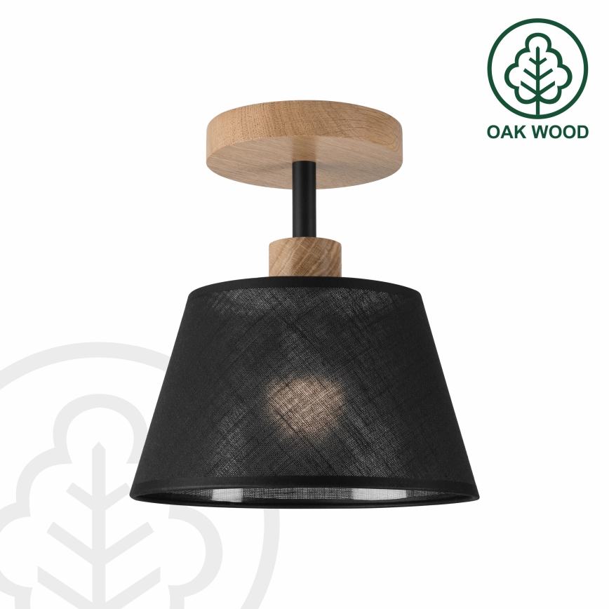 Brilagi - Candeeiro integrado ANTHONY 1xE14/60W/230V carvalho/preto