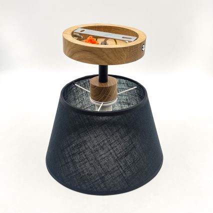 Brilagi - Candeeiro integrado ANTHONY 1xE14/60W/230V carvalho/preto