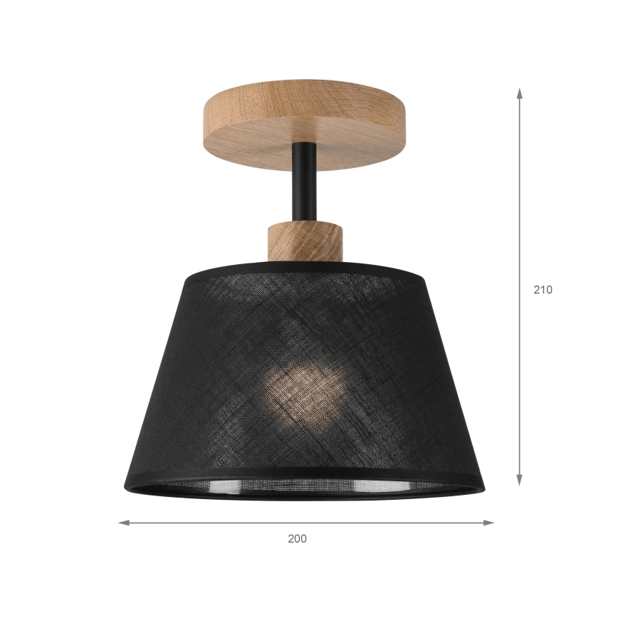 Brilagi - Candeeiro integrado ANTHONY 1xE14/60W/230V carvalho/preto