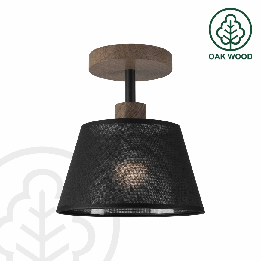 Brilagi - Candeeiro integrado ANTHONY 1xE14/60W/230V carvalho/preto