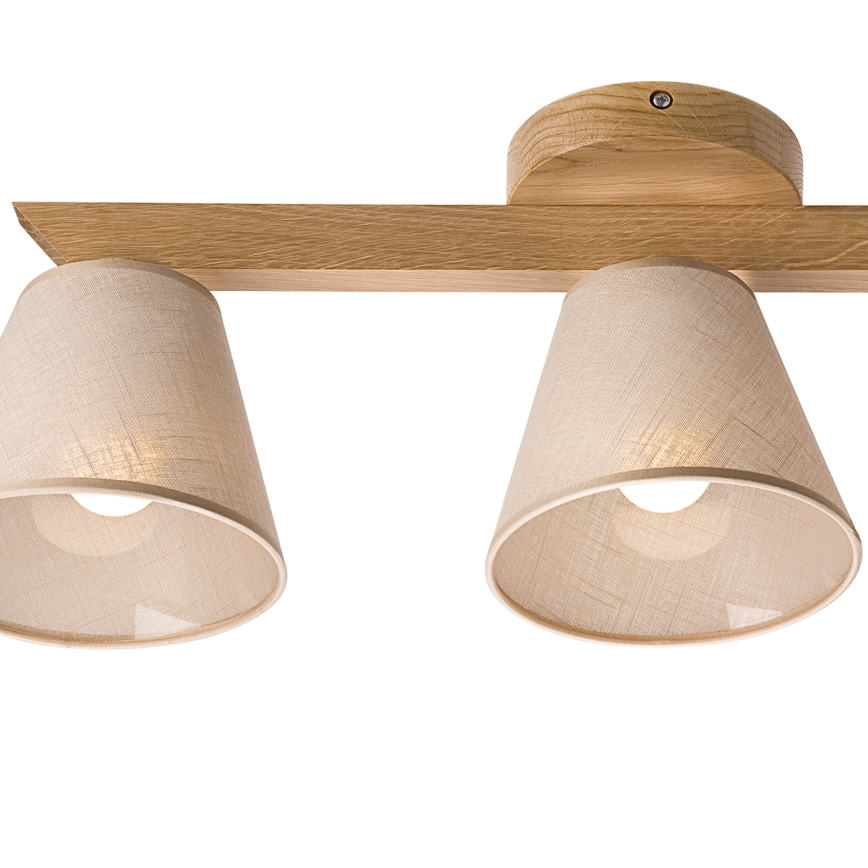 Brilagi - Candeeiro integrado ANTHONY 3xE14/40W/230V carvalho/bege