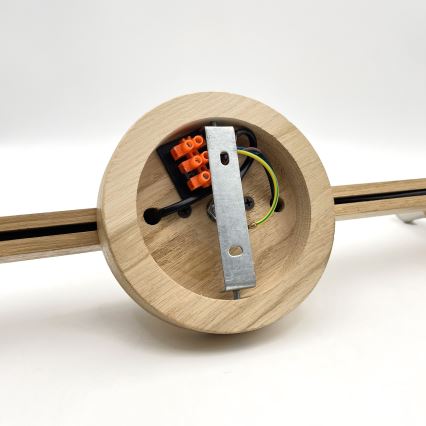 Brilagi - Candeeiro integrado ANTHONY 3xE14/40W/230V carvalho/bege