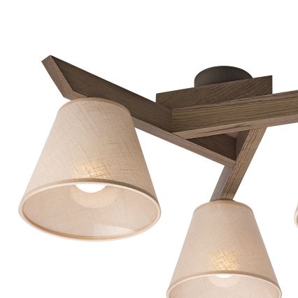 Brilagi - Candeeiro integrado ANTHONY 3xE14/40W/230V carvalho/bege