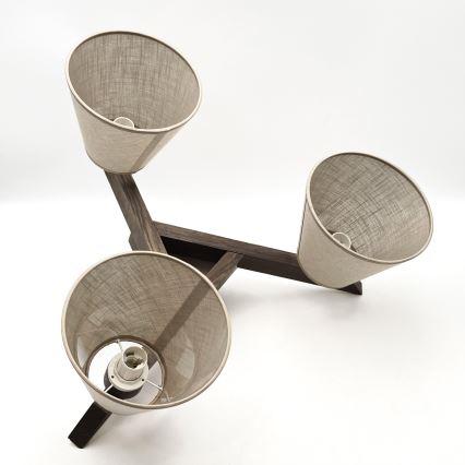 Brilagi - Candeeiro integrado ANTHONY 3xE14/40W/230V carvalho/bege