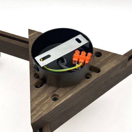 Brilagi - Candeeiro integrado ANTHONY 3xE14/40W/230V carvalho/bege
