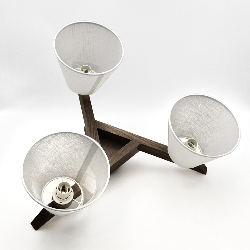 Brilagi - Candeeiro integrado ANTHONY 3xE14/40W/230V carvalho/branco