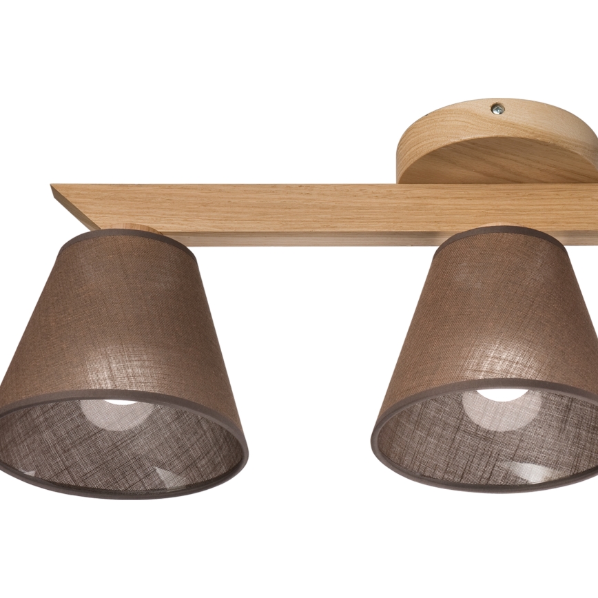 Brilagi - Candeeiro integrado ANTHONY 3xE14/40W/230V carvalho/castanho