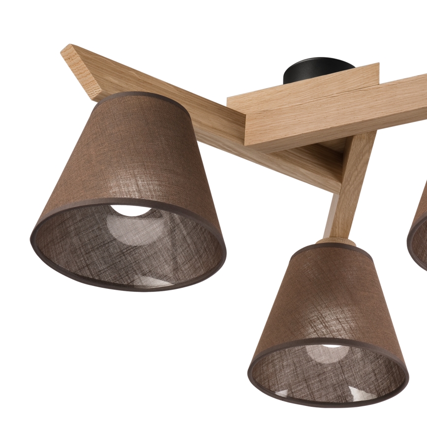 Brilagi - Candeeiro integrado ANTHONY 3xE14/40W/230V carvalho/castanho