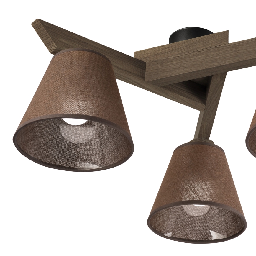 Brilagi - Candeeiro integrado ANTHONY 3xE14/40W/230V carvalho/castanho
