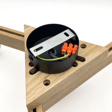 Brilagi - Candeeiro integrado ANTHONY 3xE14/40W/230V carvalho