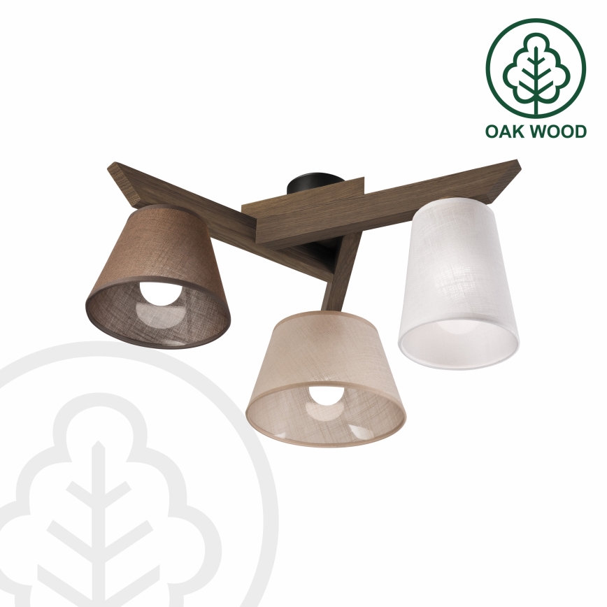 Brilagi - Candeeiro integrado ANTHONY 3xE14/40W/230V carvalho