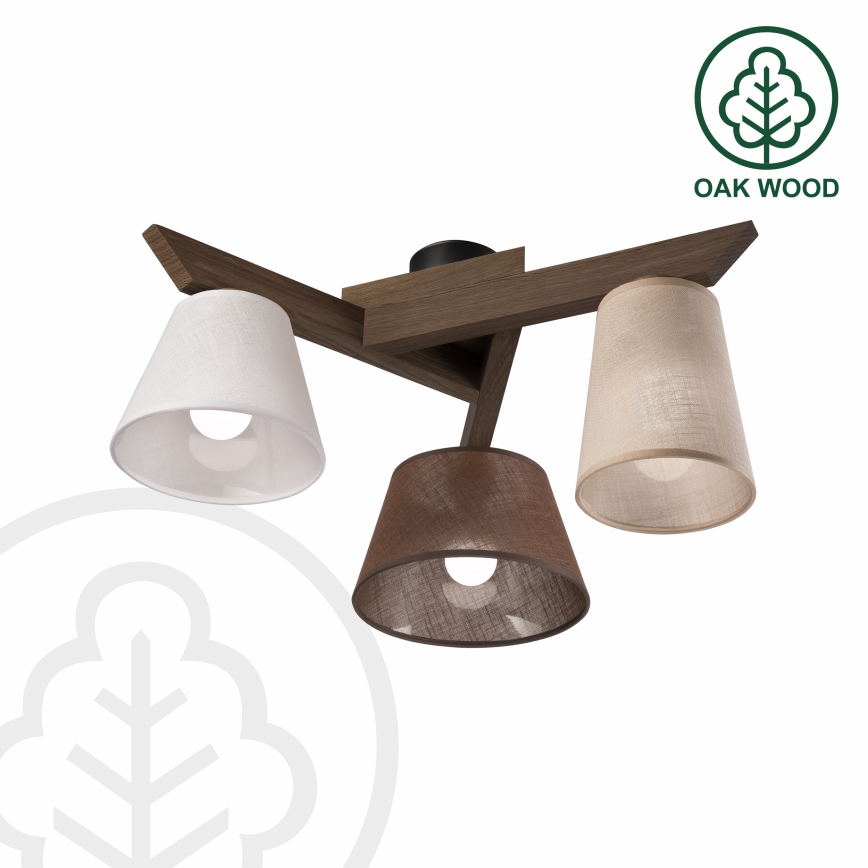 Brilagi - Candeeiro integrado ANTHONY 3xE14/40W/230V carvalho