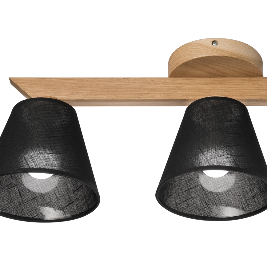 Brilagi - Candeeiro integrado ANTHONY 3xE14/40W/230V carvalho/preto