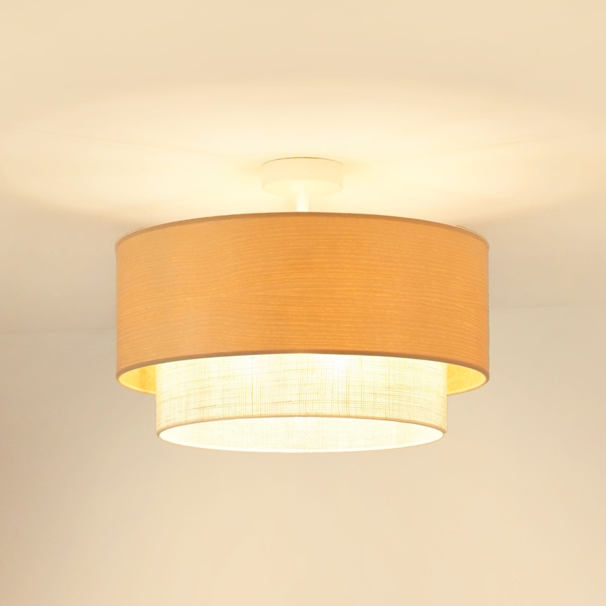 Brilagi - Candeeiro integrado ARIZONA BOHO 1xE27/15W/230V diâmetro 45 cm creme/bege