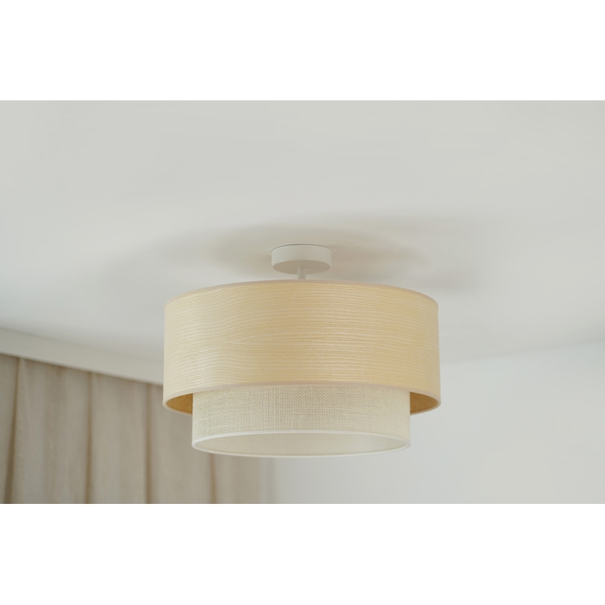 Brilagi - Candeeiro integrado ARIZONA BOHO 1xE27/15W/230V diâmetro 45 cm creme/bege